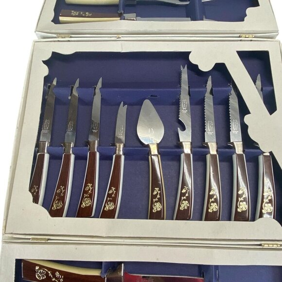 Sheffield English Blades Golden Prestige Cutlery Set 17 PCS Stainless Steel - Picture 3 of 6